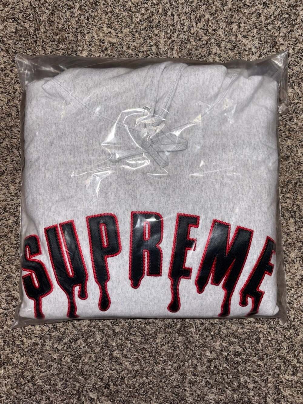 Supreme Ghostface Arc Hooded Sweatshirt Ash Grey Size M